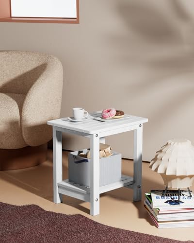 YEFU Outdoor Side Table Set of 2, Weather Resistant HIPS - Image 2