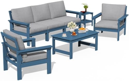 SERWALL HDPE Outdoor Patio Furniture Set Outdoor Couch by SERWALL