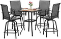 Sophia & William 5-Piece Bar Height Patio Set, Dark Grey by SophiaWilliam