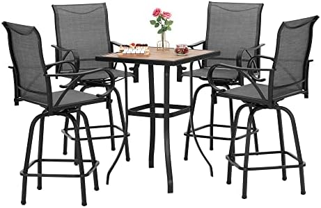 Sophia & William 5-Piece Bar Height Patio Set, Dark Grey by SophiaWilliam