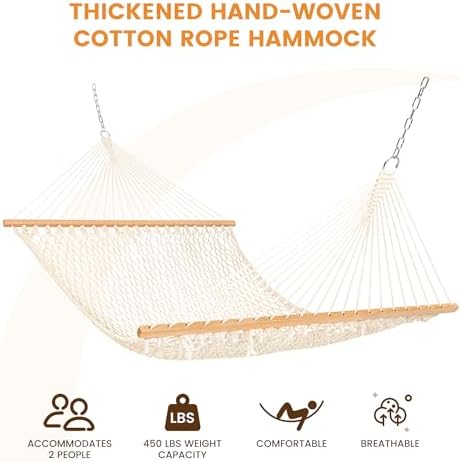 Lazy Daze Double Handwoven Rope Hammock - Image 6