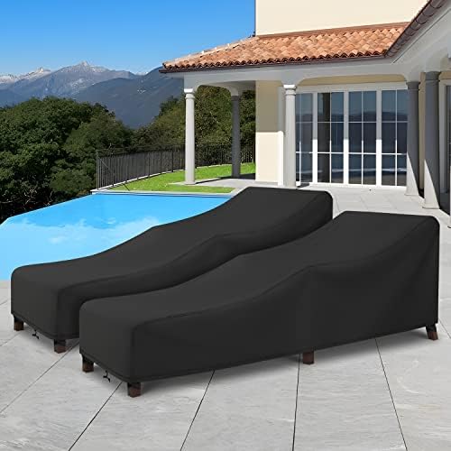 Patio Chaise Lounge Cover Waterproof 2 Pack - Image 7