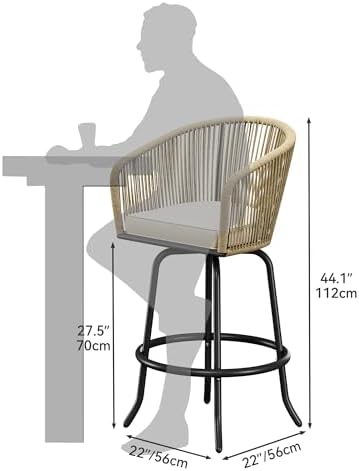YITAHOME 27" Bar Stools Set of 6 - Image 2