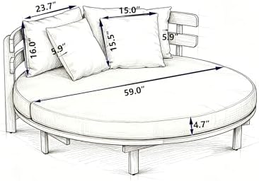 Merax Outdoor Round Daybed - Image 2