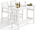 SERWALL Outdoor Bar Set, 2 Adirondack Bar Chairs & Bar Height Table by SERWALL