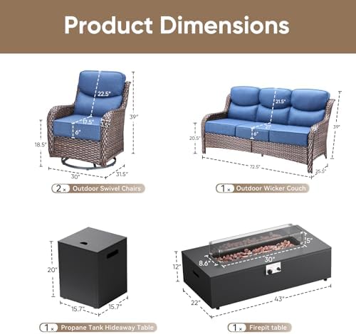 5-Piece Wicker Patio Furniture Set - Image 2