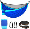 Camping Hammock with Mosquito Net, 500 Lbs Color Block Single Hammock by MIKKUPPA