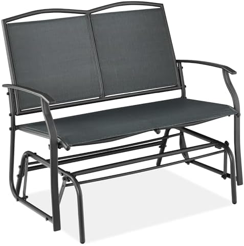 Best Choice Products 2-Person Outdoor Patio Swing Glider Steel Bench Loveseat - Image 5