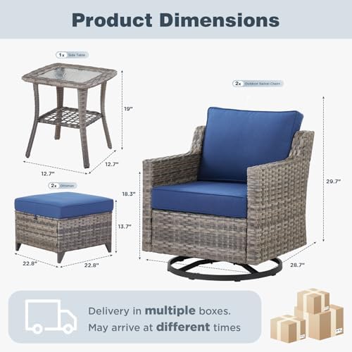 Patio Wicker Swivel Rocker Patio Chairs - Image 2