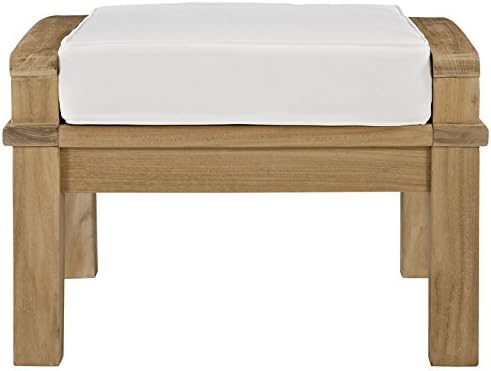 Modway EEI-1152-NAT-WHI-SET Marina Premium Grade A Teak Wood Outdoor Patio - Image 5