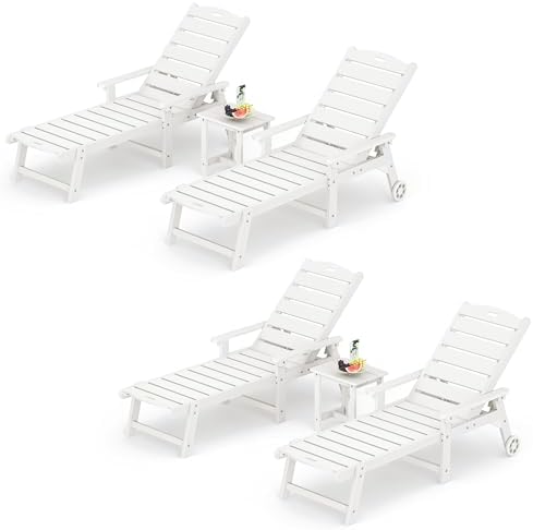 LUE BONA Outdoor Chaise Lounge Chair, 5‑Position by LUEBONA