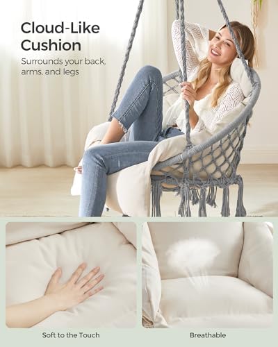 SONGMICS Hanging Chair, Boho Swing Chair - Image 3