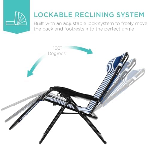 Best Choice Products Zero Gravity Chair Recliner w/ Canopy Shade - Image 3
