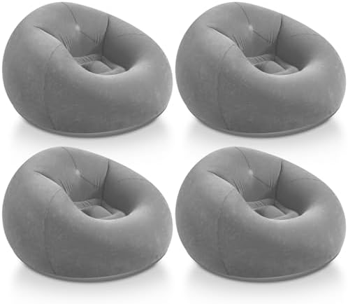 Realspring Inflatable Bean Bag Chairs, Dark Gray by Realspring