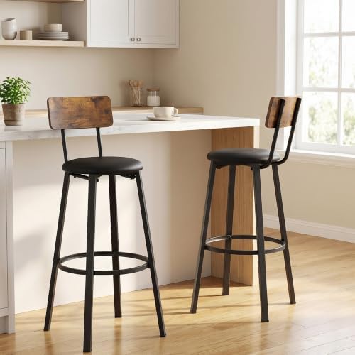 VASAGLE Bar Stools Set of 2, BarStools 29.7 Inches by VASAGLEbySONGMICSHOME