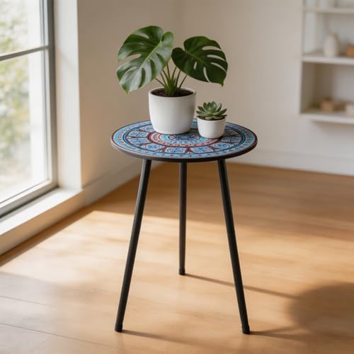 Outdoor Side Table Set of 2 Patio Side Tables - Image 7