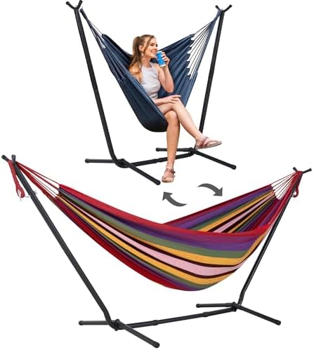 2-in-1 Convertible Backyard Fabric Hammock by SUNCREAT
