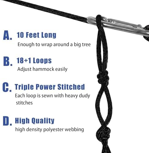 Camping Hammock with Tree Straps, Portable Nylon - Image 5