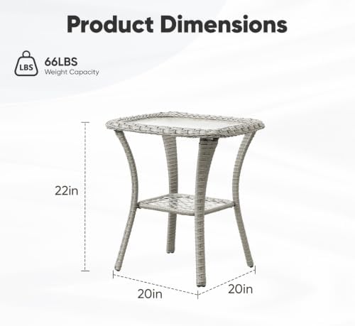 Belord Small Outdoor Side Table - Image 2