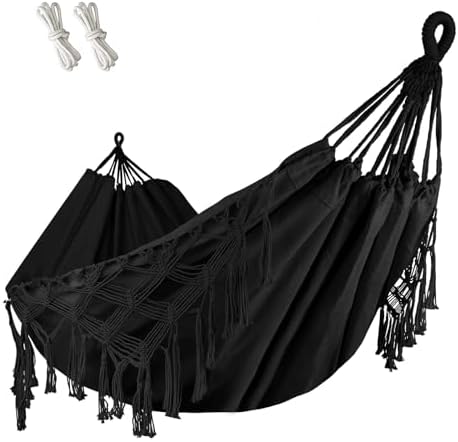 Goutime Double Hammock, Macrame Boho Portable Camping Tree Hammock by Goutime