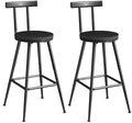 MAHANCRIS Bar Stools, Metal Frame, Adjustable Feet, Easy Assembly, by MAHANCRIS