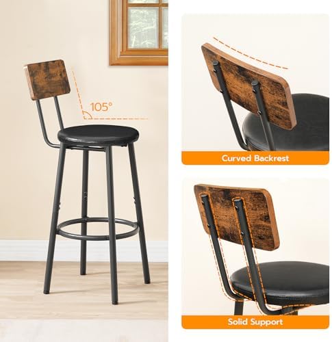 HOOBRO Bar Stools, Bar Stools Set of 2 - Image 5