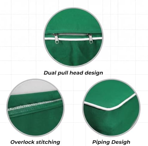 Outdoor Twin Size Swing Cushion & Pillows Cover, Forest Green - Image 5