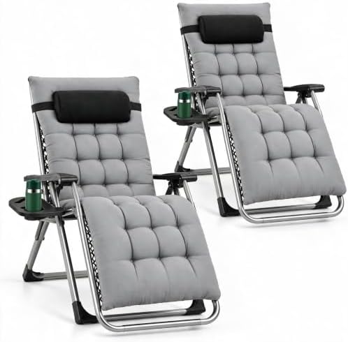 DUMOS Zero Gravity Chairs Set of 2, Lounge Chair Outdoor by DumosLifestyle