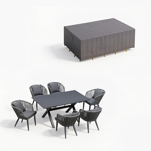PURPLE LEAF 7 Pieces Patio Dining Set by PURPLELEAF