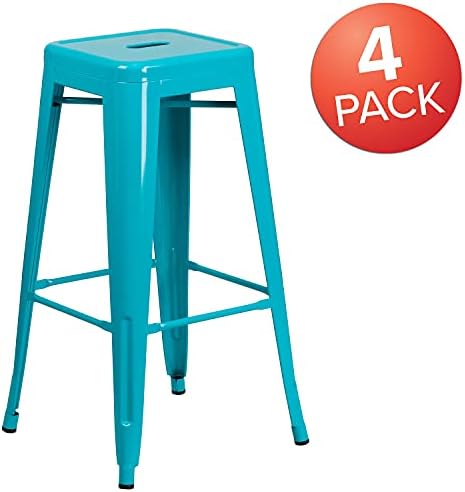 Flash Furniture 30 in Indoor/Outdoor Backless Barstool - Image 4