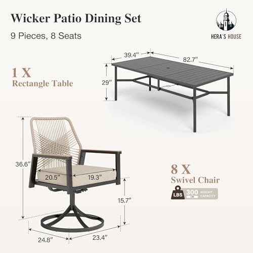9pc Patio Dining Set - Image 4