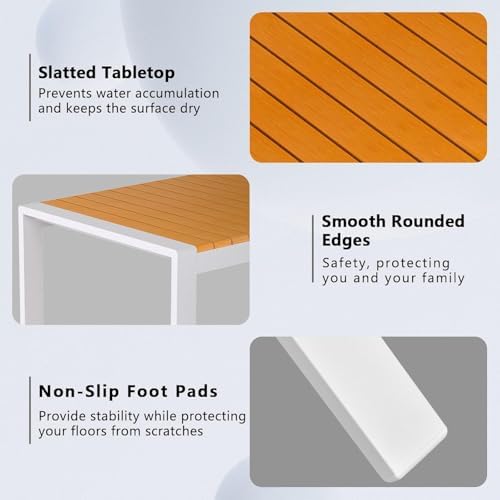 Aluminum Outdoor Patio Coffee Table - Image 6