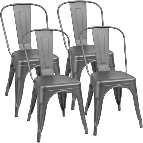 Furmax Metal Dining Chairs Set of 4, by Furmax