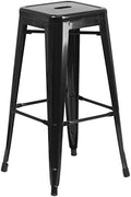 Flash Furniture 30 in Metal Indoor/Outdoor Backless Barstool by FlashFurniture