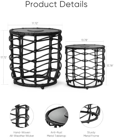 Boho Solar Outdoor Side Table - Image 2