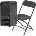 VINGLI 20 Pack Black Plastic Folding Chair, Indoor Outdoor Portable Stackable by VINGLI