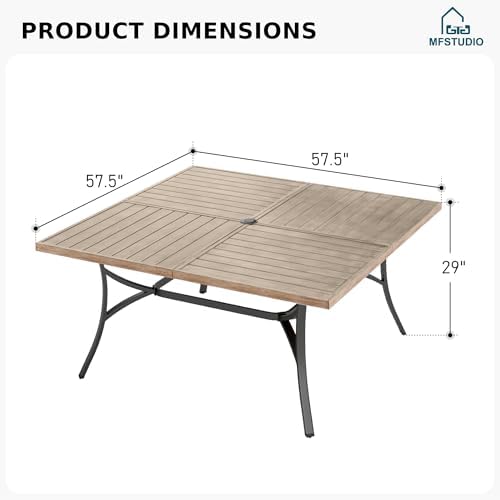 MFSTUDIO Square Outdoor Table for 8 - Image 3