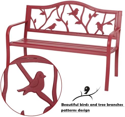 MFSTUDIO Outdoor Metal Bench Set of 2 - Image 6