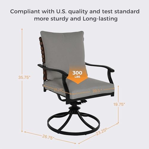 Grand patio 2-Pc Outdoor Swivel Dining Set, 2 Chairs - Image 6