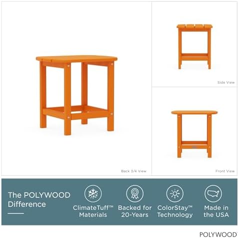POLYWOOD SBT18TA South Beach 18" Outdoor Side Table - Image 2