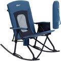 Portal Oversized Folding Rocking Camping Chair Portable Outdoor 400 lb Blue by PORTAL