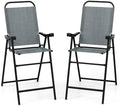 COSTWAY 2 Pieces Patio Folding Bar Chairs by COSTWAY