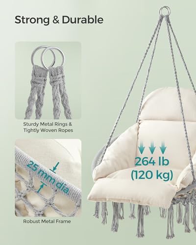SONGMICS Hanging Chair, Boho Swing Chair - Image 4