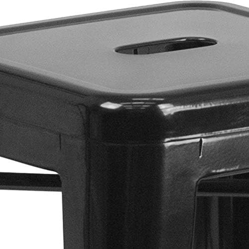 Flash Furniture 30 in Metal Indoor/Outdoor Backless Barstool - Image 6