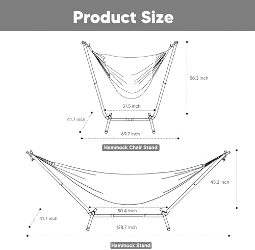 2-in-1 Convertible Backyard Fabric Hammock - Image 4
