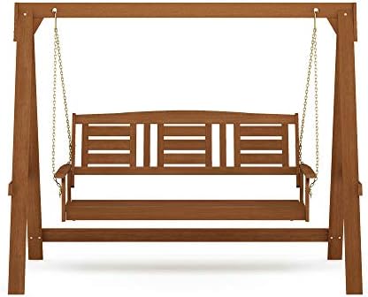 Furinno TIOMAN Hardwood A-Frame Porch Swing - Image 3