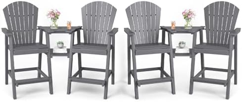 Tall Adirondack Chairs Set of 4 by FOOWINOUTDOORSHOW