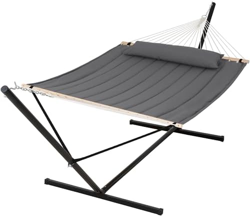 SUNCREAT Stand Alone Hammock, 475 lbs Capacity, Dark Gray by SUNCREAT