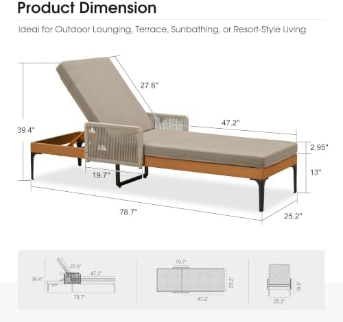 PURPLE LEAF Chaise Lounge 2 Pieces - Image 2