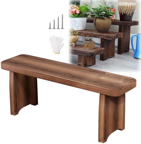 24-59inch Garden Benches for Outdoors, Wooden Bedroom Bed Bench, Indoor Flower by Unknown